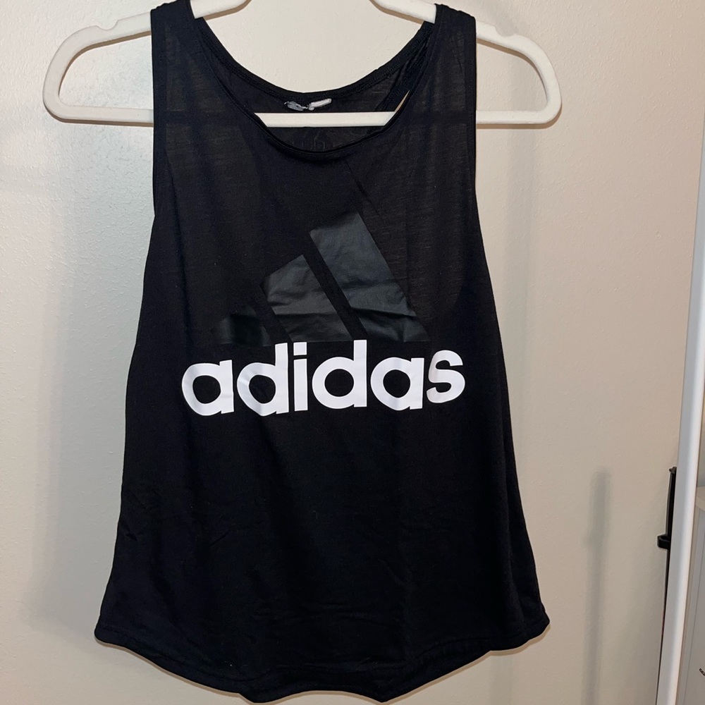 Black adidas tank top size small